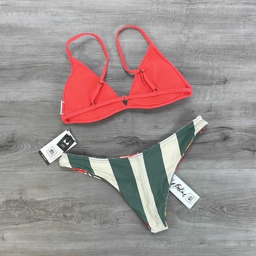 ☀️RIP CURL☀️ PREMIUM SURF BANDED FIXED TROPIC COAST SKIMPY REVERSIBLE BOX